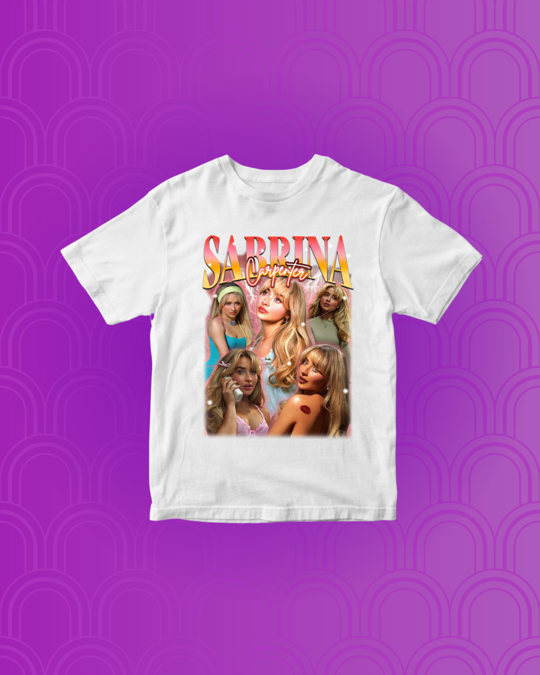 Sabrina Carpenter Kiss Graphic T-Shirt – Color Pop Edition
