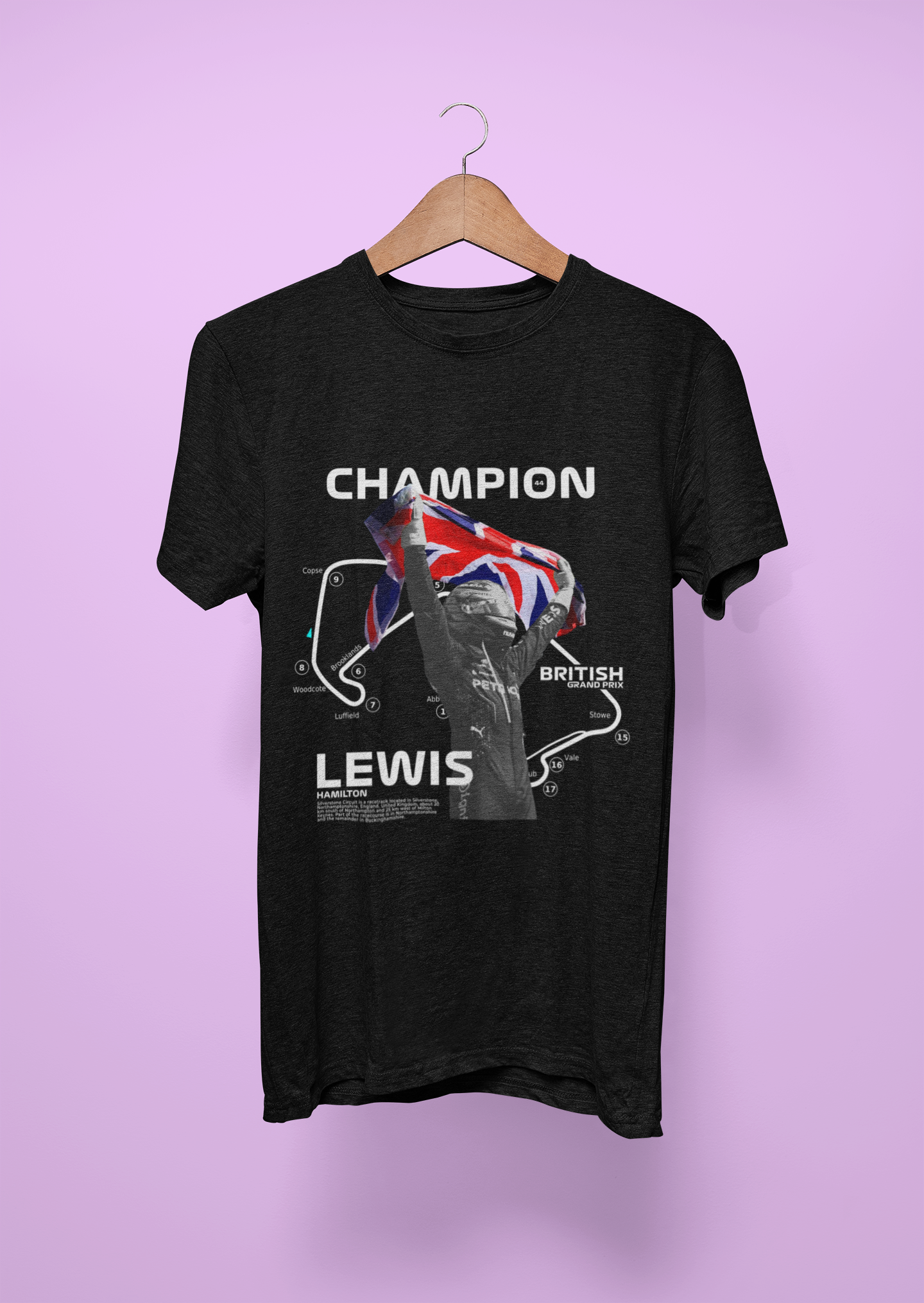 Lewis Hamilton Champion T-Shirt – British Grand Prix Victory Tee
