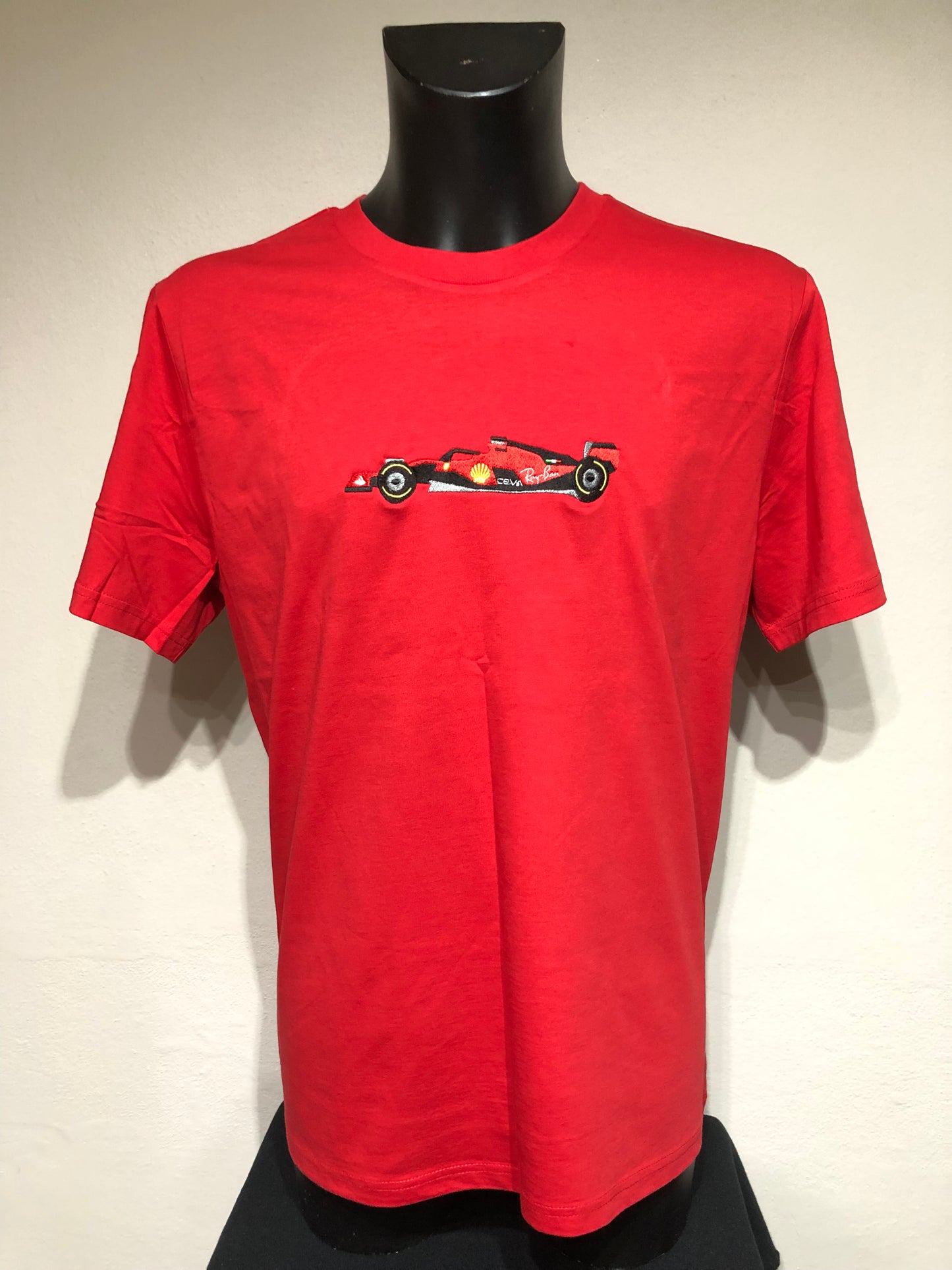Ferrari F1 Car Embroidered T-Shirt