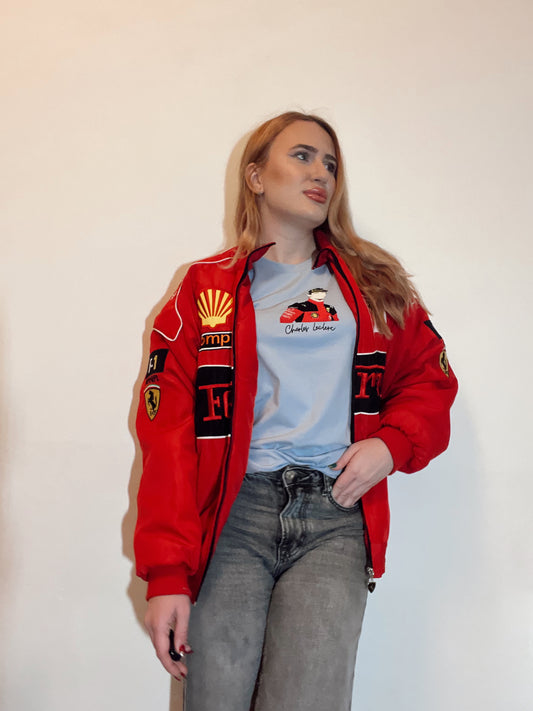 Vyšívané tričko Charles Leclerc