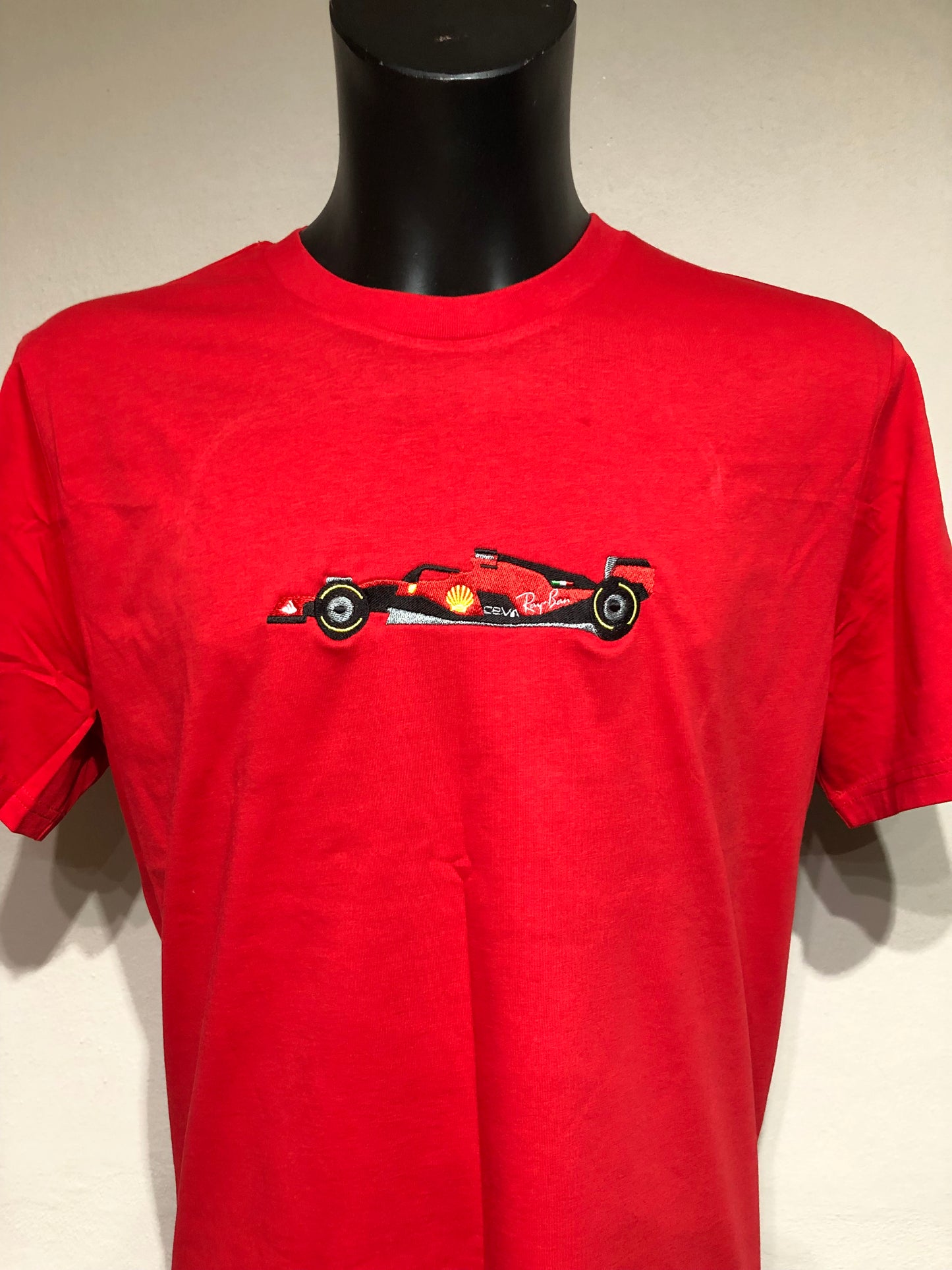 Ferrari F1 Car Embroidered T-Shirt