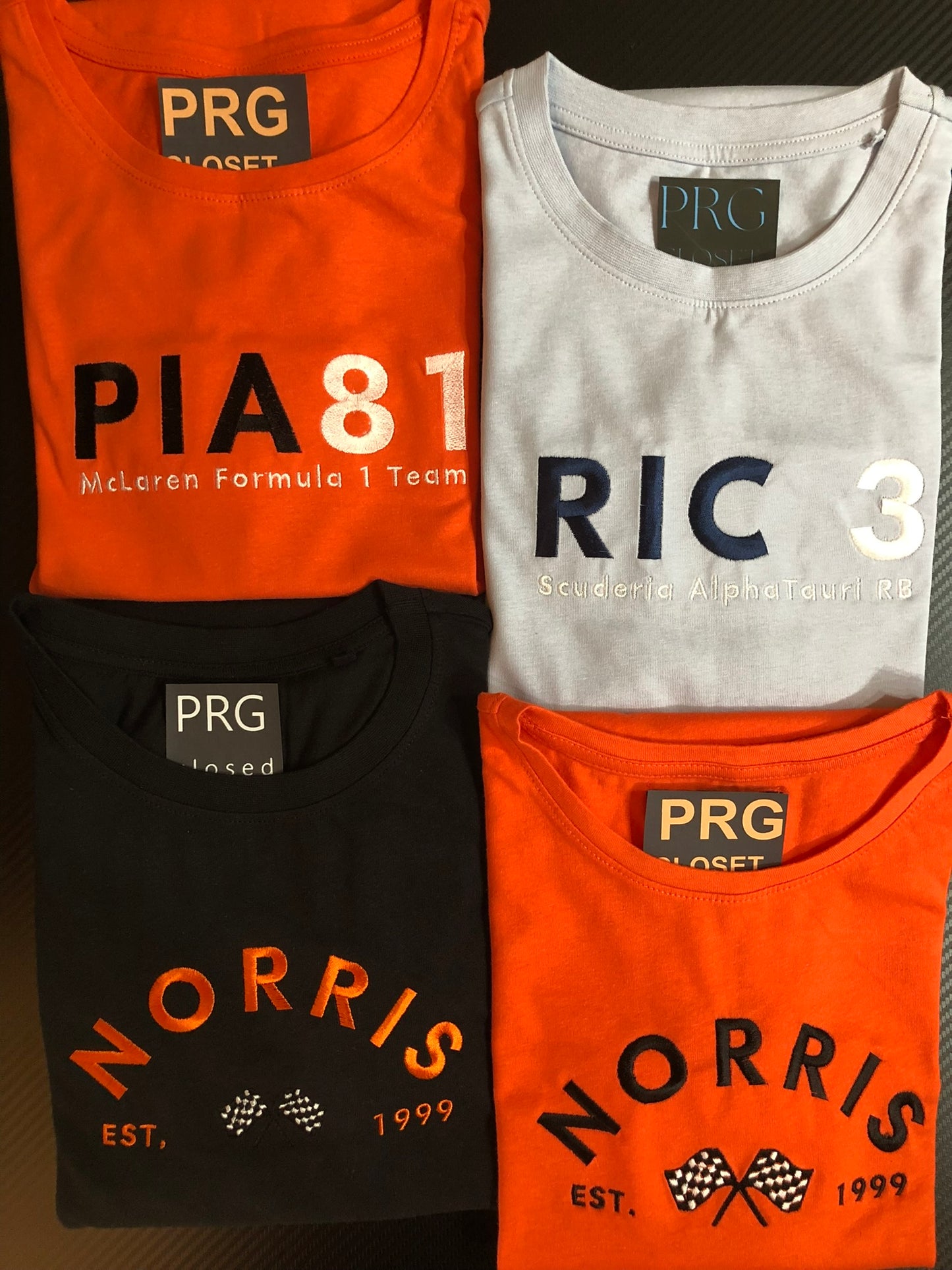 F1 T-Shirt with Embroidered Driver Abbreviation