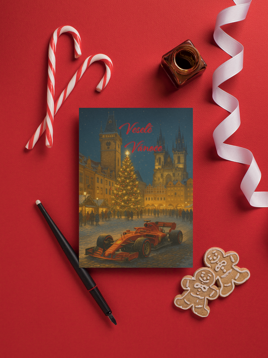 F1 Christmas Card – Ferrari in Prague