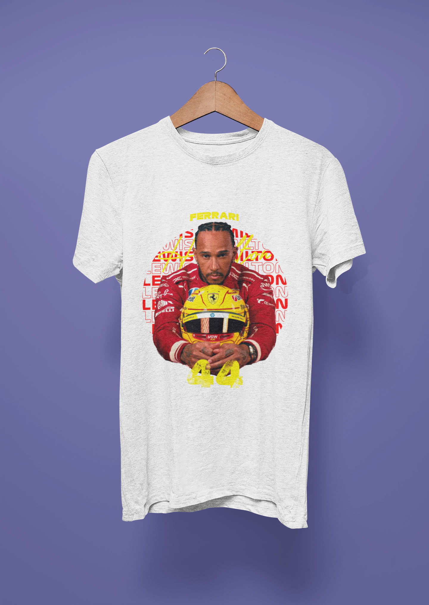 Lewis Hamilton Ferrari “Yellow Helmet” T-Shirt