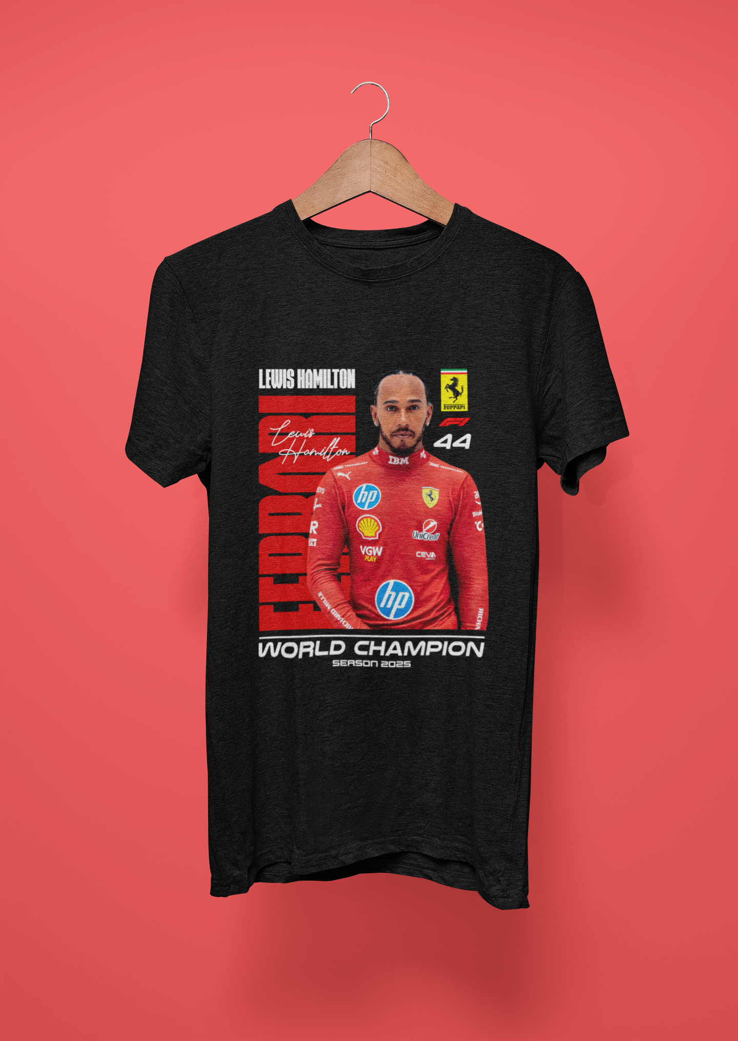 Lewis Hamilton Ferrari World Champion T-Shirt