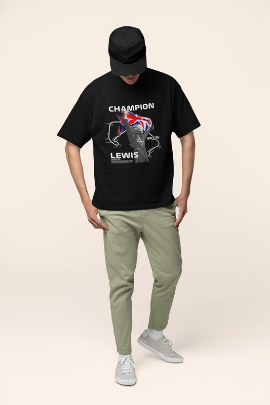 Lewis Hamilton Champion T-Shirt – British Grand Prix Victory Tee