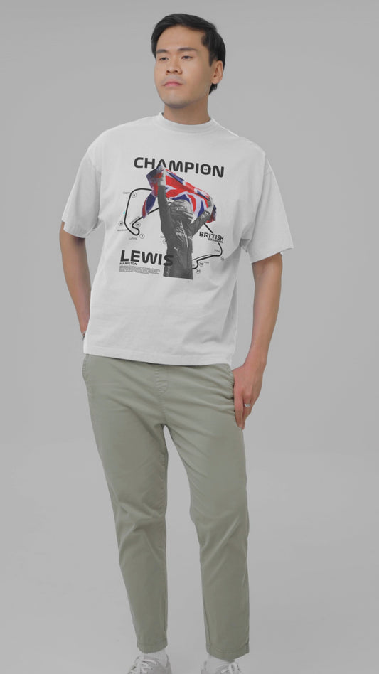 Lewis Hamilton Champion T-Shirt – British Grand Prix Victory Tee